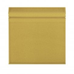 Puddle Glaze Golden Mustard 15cm x 15cm Skirting Tile
