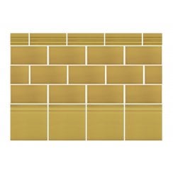 Puddle Glaze Golden Mustard 5cm x 15cm Border Tile