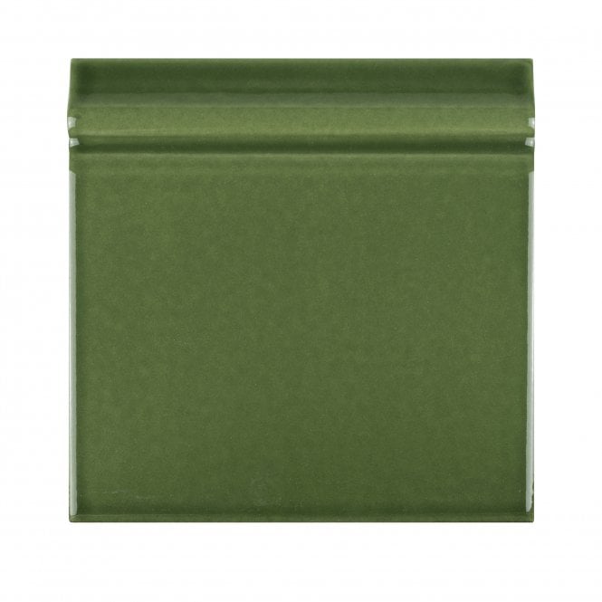 Puddle Glaze Green Apple 15cm x 15cm Skirting Tile