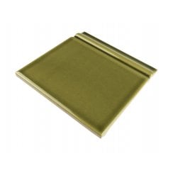 Puddle Glaze Olive Green 15cm x 15cm Skirting Tile
