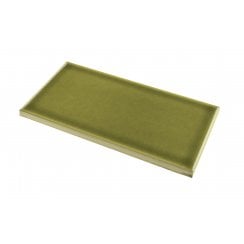Puddle Glaze Olive Green 7.5cm x 15cm Wall Tile