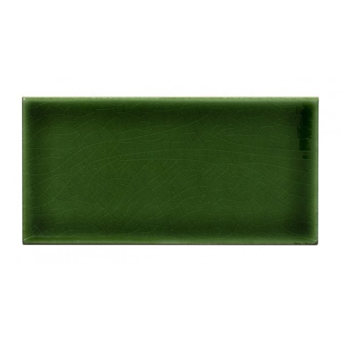 Puddle Glaze Racing Green 7.5cm x 15cm Wall Tile