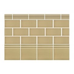 Puddle Glaze Shortbread 15cm x 15cm Skirting Tile