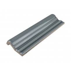 Puddle Glaze Smoked Grey 5cm x 15cm Border Tile