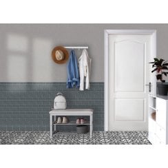 Puddle Glaze Smoked Grey 7.5cm x 15cm Wall Tile