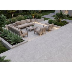 Quartz Grey 60cm x 90cm 2cm Slab Outdoor Tile Pallet Deal