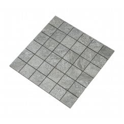 Quartz Stone Grey Matt 30cm x 30cm Mosaic Tile