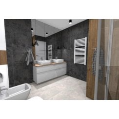 Quenos Semi Polished White 79.8cm x 79.8cm Floor Tile