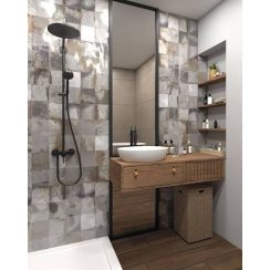 Raku Square Grey Tiles 31.6cm x 60cm Wall Tiles