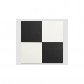Regency Black & White Large Chequer (14.8cm x 14.8cm) 30cm x 30cm Mosaic Tile