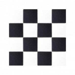 Regency Black & White Small Chequer (7.3cm x 7.3cm) 30cm x 30cm Mosaic Tile