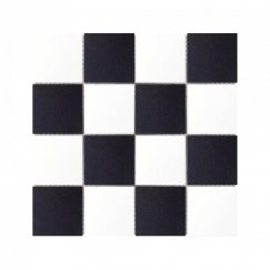 Regency Black & White Small Chequer (7.3cm x 7.3cm) 30cm x 30cm Mosaic Tile