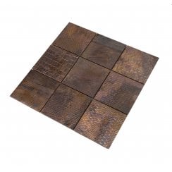 Reptilia Antique Bronze (9.8cm x 9.8cm) 29.8cm x 29.8cm Mosaic Tile