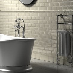 Retro Metro Cream 5cm x 15cm Dado Tile