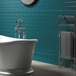 Retro Metro Emerald 15cm x 15cm Skirting Tile
