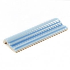 Retro Metro Mediterranean Blue 5cm x 15cm Dado Tile