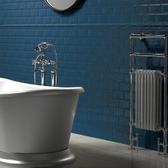 Retro Metro Ocean Blue 5cm x 15cm Dado Tile