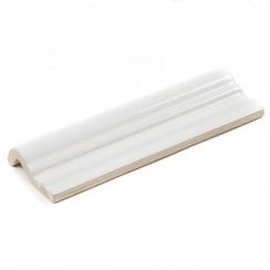 Retro Metro White 5cm x 15cm Border Tile