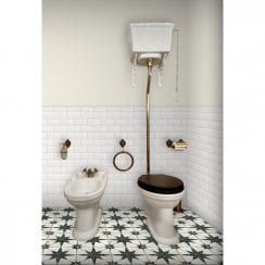 Retro Metro White 5cm x 15cm Dado Tile