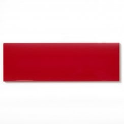Rhian Red Gloss 10cm x 30cm Wall Tile