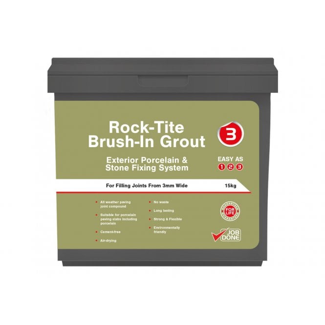 Rock-Tite External Brush-In Grout Steel Grey 15kg
