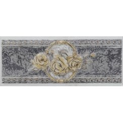 Rose Grey 8cm x 20cm Border Tile