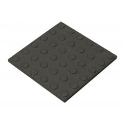 Round Studs Black 14.6cm x 14.6cm Floor Tile