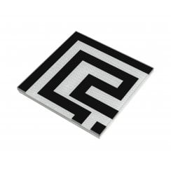 Sacchi Diamond Glitter Greek Key Corner 15cm x 15cm Wall & Floor Tile