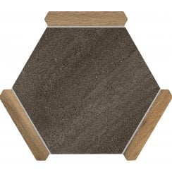 Sacramento Grafito Oak 22cm x 25cm Wall & Floor Tile