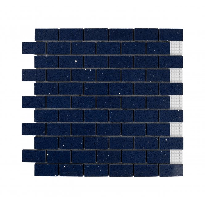 Sapphire Brick  Quartz 30cm x 30cm (4.8m x 2.3cm) Mosaic Tile