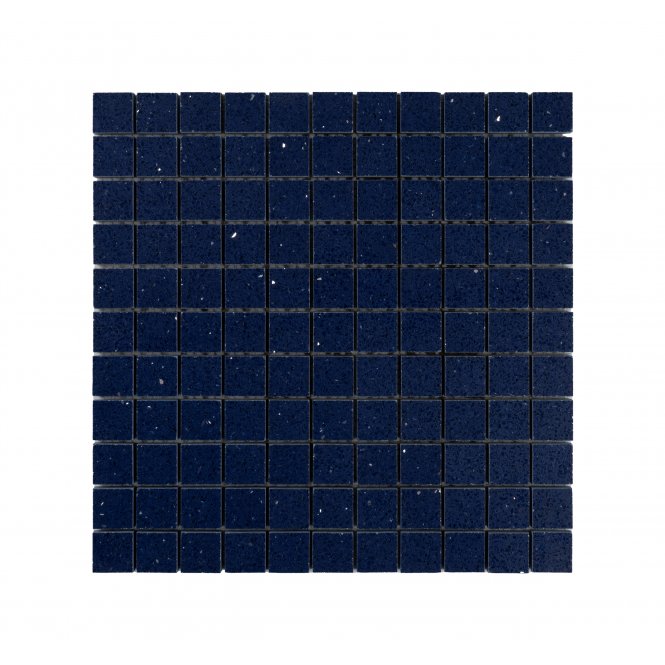 Sapphire  Quartz Mosaic (2.5cm x 2.5cm) 30cm x 30cm Wall Tile