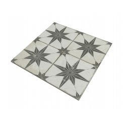 Scintilla Black Star Pattern 45cm x 45cm Wall & Floor Tile