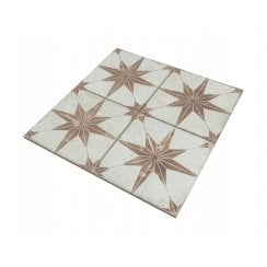 Scintilla Paprika Orange Star Pattern 45cm x 45cm Wall & Floor Tile