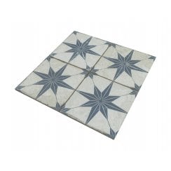 Scintilla Sapphire Star Pattern 45cm x 45cm Wall & Floor Tile
