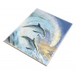 Sea Dolphin Decor 20cm x 25cm Decor Tile