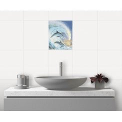 Sea Dolphin Decor 20cm x 25cm Decor Tile