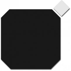 Senescent Octagon Effect Matt Black 20cm x 20cm Tile