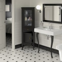 Senescent Octagon Effect Matt Black 20cm x 20cm Tile