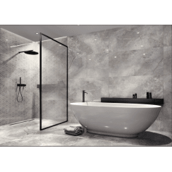 Serenity Silver Polished 60cm x 60cm Wall & Floor Tile