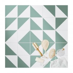 Siena Diamond Green 20cm x 20cm Wall & Floor Tile