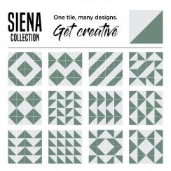 Siena Diamond Green 20cm x 20cm Wall & Floor Tile