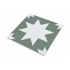 Siena Star Green 20cm x 20cm Wall & Floor Tile