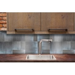 Silver Champagne Modular Peel & Stick 4 Panel Tile Set