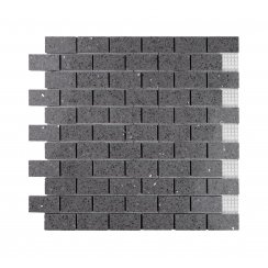 Silver Grey Brick Gulfstone Quartz 30cm x 30cm (4.8m x 2.3cm) Mosaic Tile
