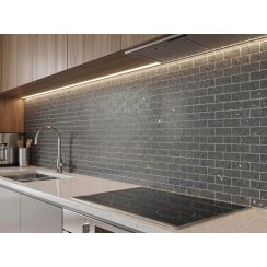 Silver Grey Brick Gulfstone Quartz 30cm x 30cm (4.8m x 2.3cm) Mosaic Tile