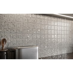 Silver Grey Gulfstone Quartz Mosaic (4.8cm x 4.8cm) 30cm x 30cm Wall Tile