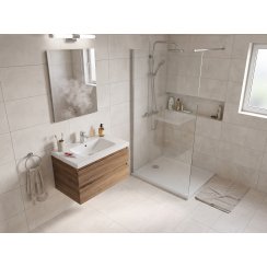 Simonne White Matt 29.8cm x 59.8cm Wall and Floor Tile