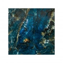 Sky Blue Marble Effect Polished Porcelain 60cm x 60cm Wall and Floor Tile