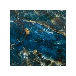Sky Blue Marble Effect Polished Porcelain 60cm x 60cm Wall and Floor Tile