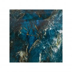 Sky Blue Marble Effect Polished Porcelain 60cm x 60cm Wall and Floor Tile